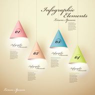 3d luminous chandelier infographic elements