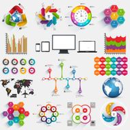 Collection of infographics vector design template