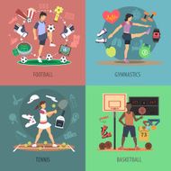 Sport People Design Concept Set