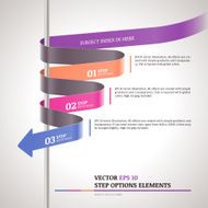 Modern zigzag infographic steps paper strip template