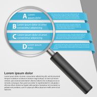 Vector infographic with a magnifying glass