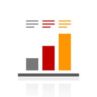 Bar Graph icon on a white background N175