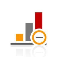 Bar Graph icon on a white background N176