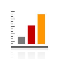 Bar Graph icon on a white background N177