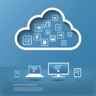 Cloud computing concept infographics