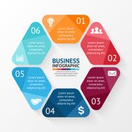 Vector circle hexagon infographic Template for cycle diagram graph presentation N2