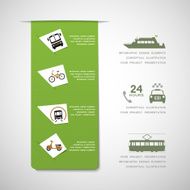 Urban transportation infographic elements