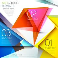 colorful transparent style abstract infographics