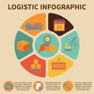 Logistic infographic icons