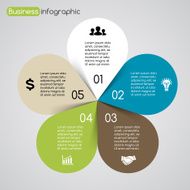 Modern vector info graphic for business project N37