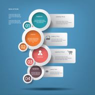 Round white infographic elements N2