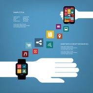 Smart watch concept vector infographics