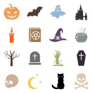 Vector Set of Halloween Icons N2