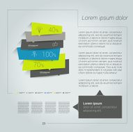 Modern flat page layout with text and chart diagram N5