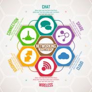 Hexagonal shape infographic elements N9