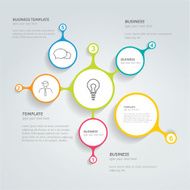 Circle infographic template Numbered banner Vector