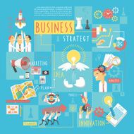 Business concept infographic elements poster N2