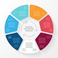 Vector circle lines infographic Template for cycle diagram graph presentation