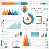 Set of business infographic elements N4