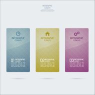 Template design colored glass Infographics