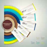 abstract 3d paper infographics N17