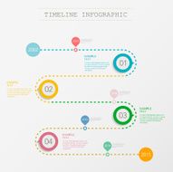 Timeline Infographic vector design template N2