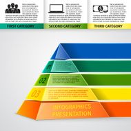 Pyramid 3d infographics