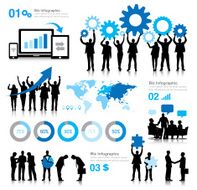 Vector of Business Communication And Infographic