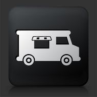 Black Square Button with Food Truck