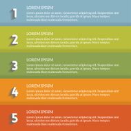 Vector infographic colorful numbered list