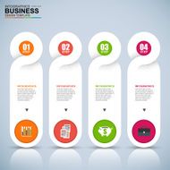 Abstract 3D digital business Infographic N15