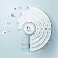 Business Infographics circle origami style N3