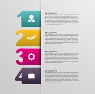 Creative colorful numbered infographic