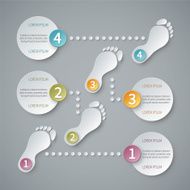 Four steps vector 3D infographic template