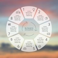 Circle line infographic Template for cycle diagram graph presentation and N6