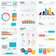 Infographic tools and business vector graphics elements