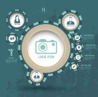 Business Infographics circle modern style Vector illustration