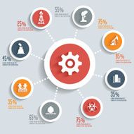 Industrial info graphic design concept clean vector