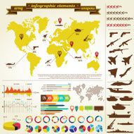 Army and weapons infographic elements N2