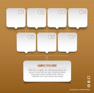 Infographic chart structure on brown paper