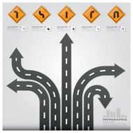 Road And Street Traffic Sign Business Infographic Design Template