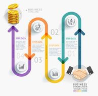 Business timeline infographic template N6