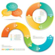 Infographics Three Designs tamplate Set