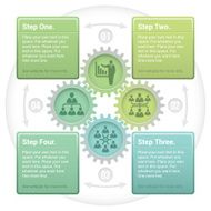 Business cogs infographic design