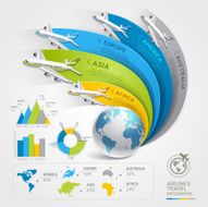 Airlines travel infographics