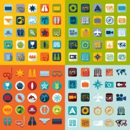 Set of summer tourism icons