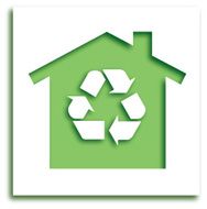 Cut Out Recycle House icon