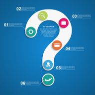 Abstract infographic in the form of question mark Design elements