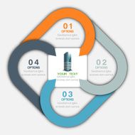 Infographics business circle origami style N2