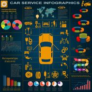 Car service repair Infographics N9